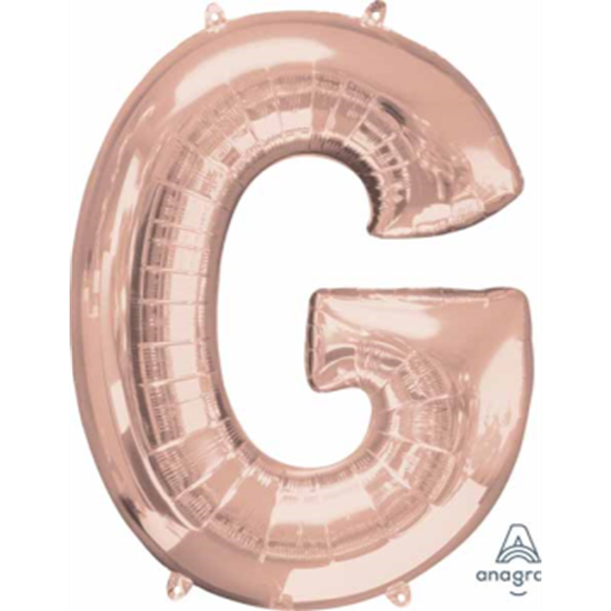 Image sur 34" LETTER G SUPER SHAPE - ROSE GOLD