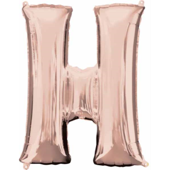 Image de 34" LETTER H SUPER SHAPE - ROSE GOLD