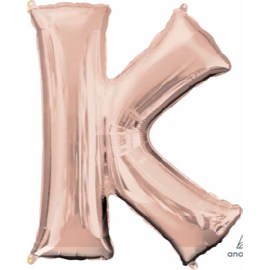 Image sur 34" LETTER K SUPER SHAPE - ROSE GOLD