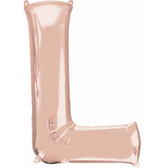 Image sur 34" LETTER L SUPER SHAPE - ROSE GOLD