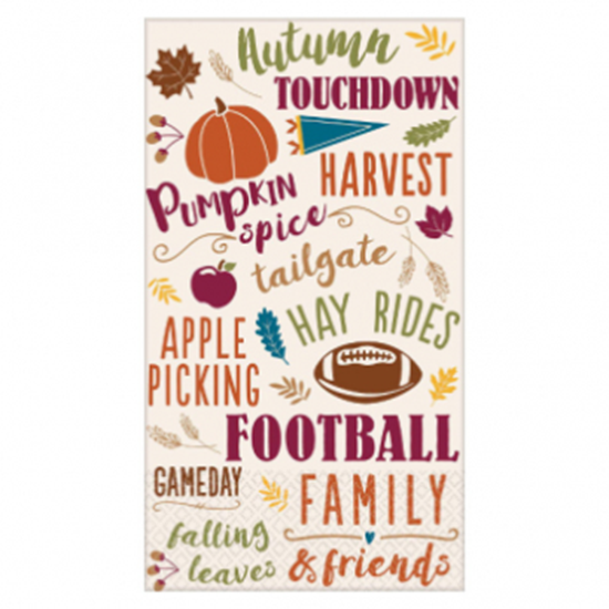 Picture of FALL WORDS GUEST TOWEL