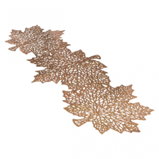 Image sur VINYL LEAF TABLE RUNNER  - GOLD