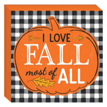 Image de I LOVE FALL STANDING PLAQUE