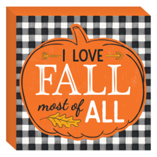 Image sur I LOVE FALL STANDING PLAQUE