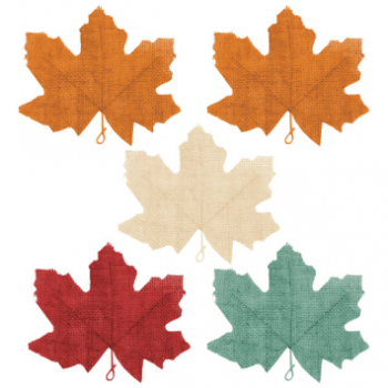 Image de BURLAP MAPLES LEAFS - 5/PK