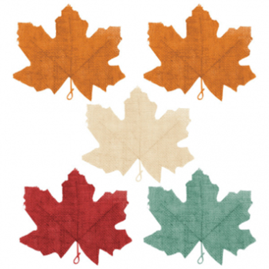 Picture of BURLAP MAPLES LEAFS - 5/PK