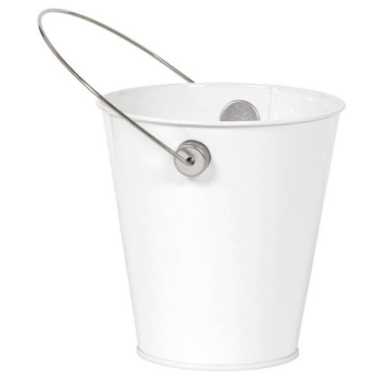 Picture of METAL BUCKET WITH HANDLE - WHITE