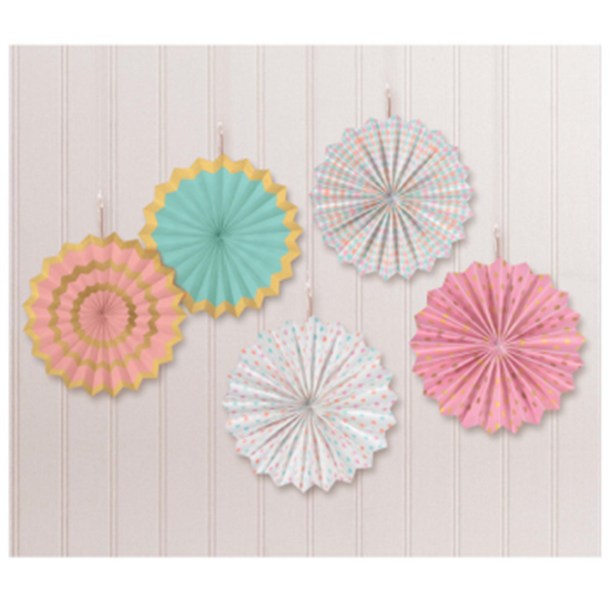 Picture of PASTEL MINI HANGING FANS - HOT STAMPED