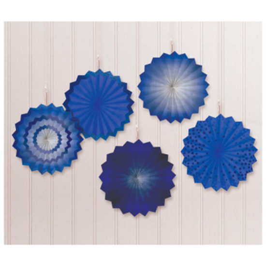 Picture of ROYAL BLUE MINI HANGING FANS - HOT STAMPED