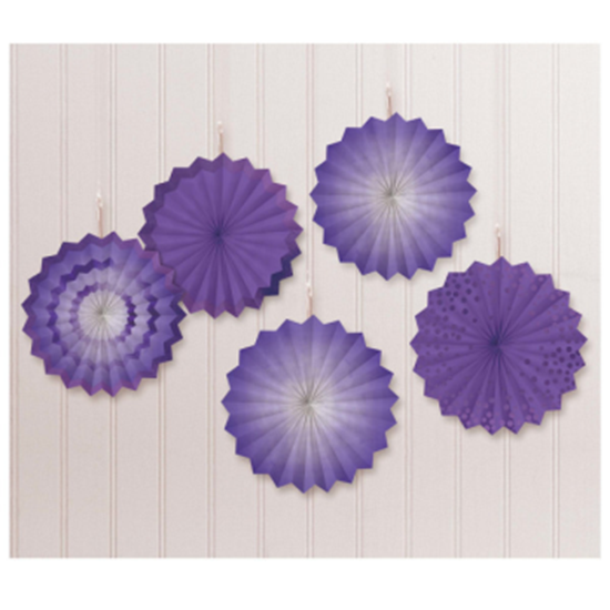 Picture of PURPLE MINI HANGING FANS - HOT STAMPED