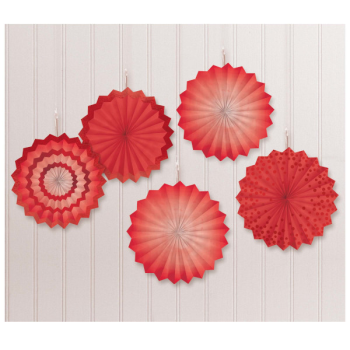 Image de RED MINI HANGING FANS - HOT STAMPED