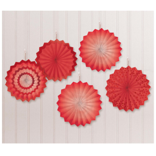 Image sur RED MINI HANGING FANS - HOT STAMPED