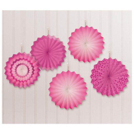 Picture of PINK MINI HANGING FANS - HOT STAMPED