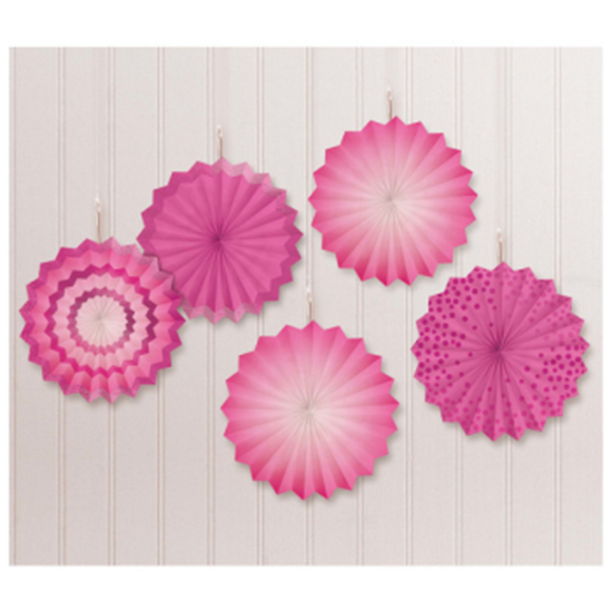 Image sur PINK MINI HANGING FANS - HOT STAMPED