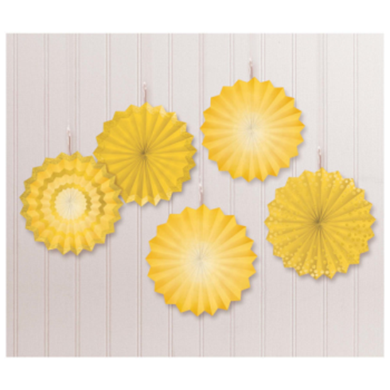 Picture of YELLOW MINI HANGING FANS - HOT STAMPED