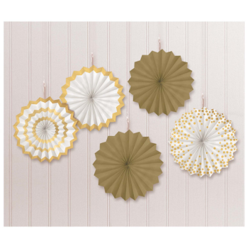 Image de GOLD MINI HANGING FANS - HOT STAMPED