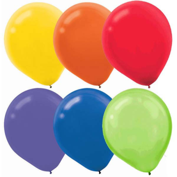 Image de 5" RAINBOW ASSORTED LATEX BALLOONS 50/PKG