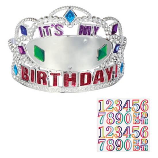 Image sur WEARABLES - Here's to Your Birthday Add Any Age Tiara
