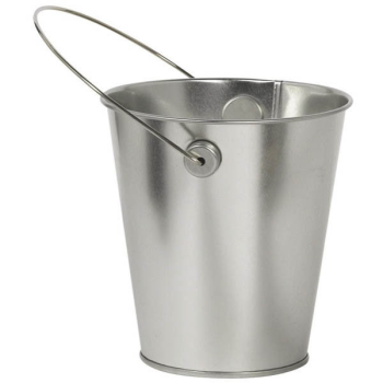 Picture of METAL BUCKET WITH HANDLE - SILVER