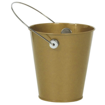 Picture of METAL BUCKET WITH HANDLE - GOLD