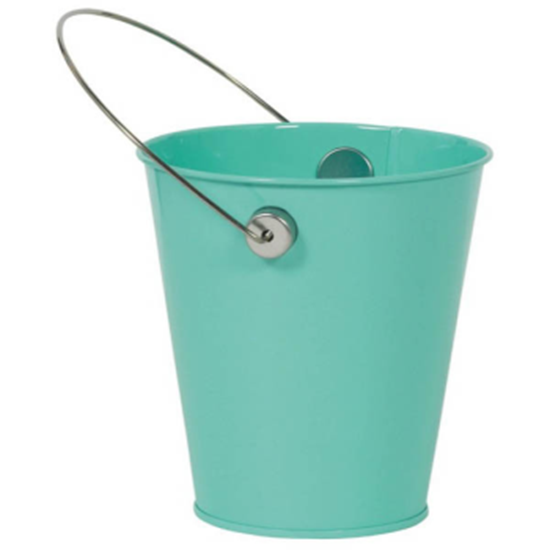 Picture of METAL BUCKET WITH HANDLE - ROBIN'S EGG BLUE