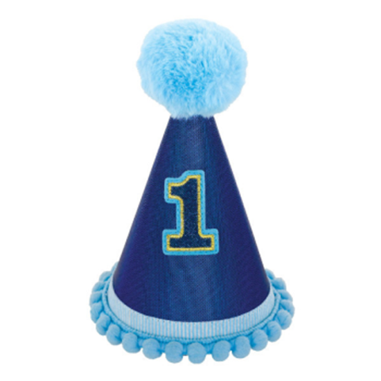 Image sur WEARABLES - 1st BIRTHDAY CONE HAT BLUE
