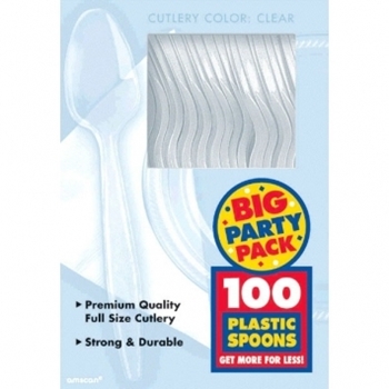 Picture of CLEAR SPOONS - BIG PARTY PACK