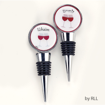 Image de JUDAICA - DELUXE WINE TOPPER - L'CHAIM