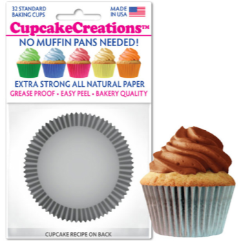 Picture of BAKING CUPS - STANDARD - SILVER 32/PKG