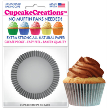 Image de BAKING CUPS - STANDARD - SILVER 32/PKG