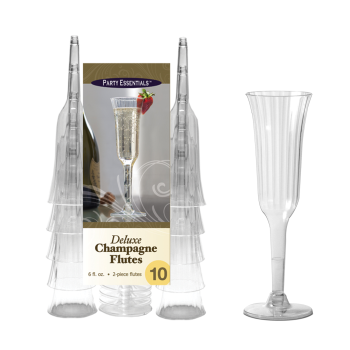 Picture of COCKTAIL - CLEAR - DELUXE 2pc CHAMPAGNE GLASSES  - 6oz