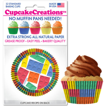 Image de BAKING CUPS - STANDARD - BUILDING BLOCKS  32/PKG