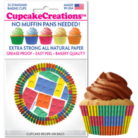 Picture of BAKING CUPS - STANDARD - BUILDING BLOCKS  32/PKG