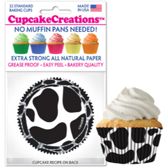 Picture of BAKING CUPS - STANDARD - COW PRINT 32/PKG