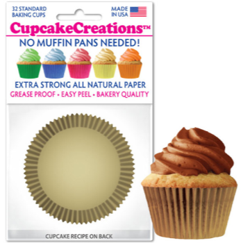 Image de BAKING CUPS - STANDARD - GOLD 32/PKG