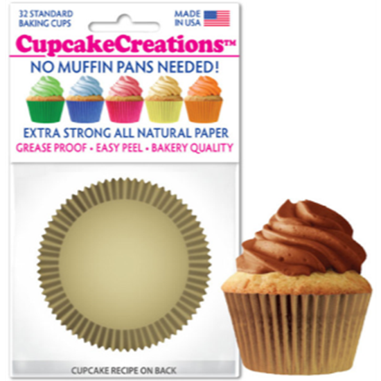 Picture of BAKING CUPS - STANDARD - GOLD 32/PKG