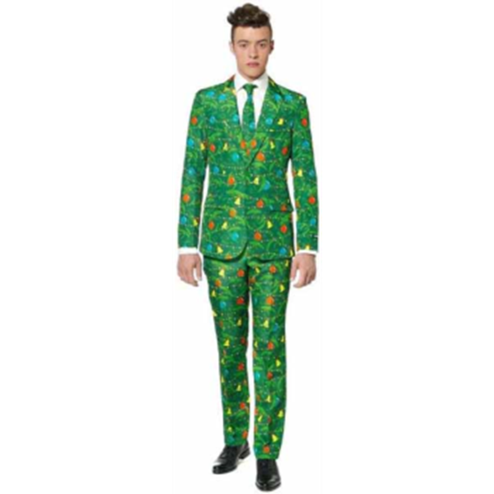 Image sur WEARABLES - SUIT - CHRISTMAS GREEN TREE MEN'S SUIT - ADULT LARGE