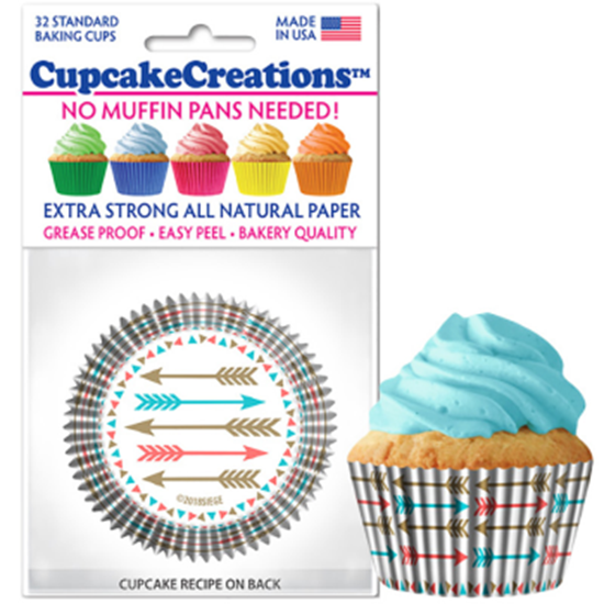 Image sur BAKING CUPS - STANDARD - PASTEL ARROWS  32/PKG