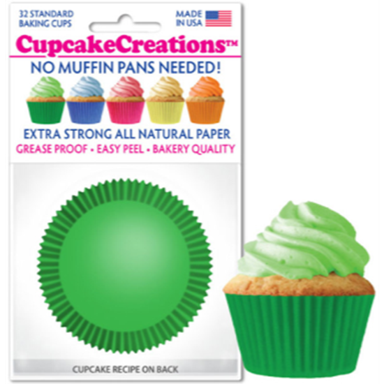 Picture of BAKING CUPS - STANDARD - GREEN 32/PKG