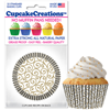 Picture of BAKING CUPS - STANDARD - GOLD SCROLL  32/PKG