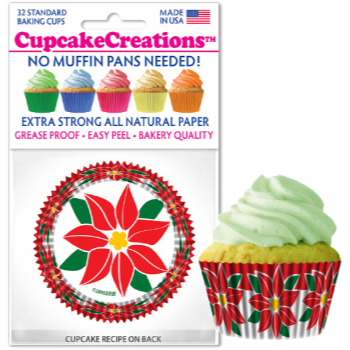 Image de TABLEWARE - BAKING CUPS - POINSETTIA
