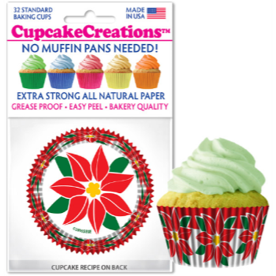 Image sur TABLEWARE - BAKING CUPS - POINSETTIA