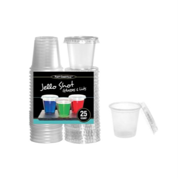 Image de COCKTAIL - CLEAR - 2oz JELLO SHOT GLASSES WITH LIDS