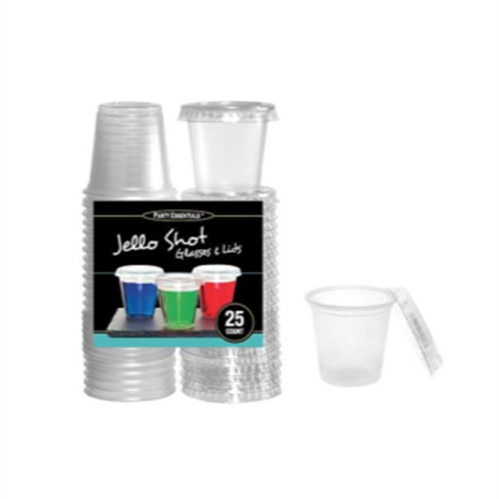 Picture of COCKTAIL - CLEAR - 2oz JELLO SHOT GLASSES WITH LIDS