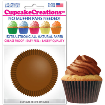 Image de BAKING CUPS - STANDARD - CHOCOLAT BROWN 32/PKG