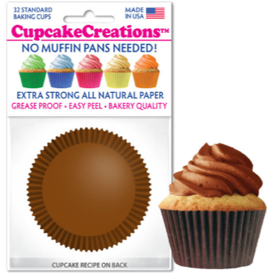 Picture of BAKING CUPS - STANDARD - CHOCOLAT BROWN 32/PKG