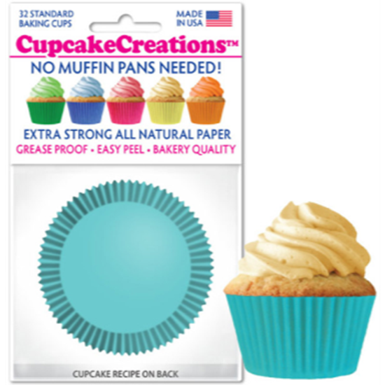 Image sur BAKING CUPS - STANDARD - LT TURQUOISE 32/PKG