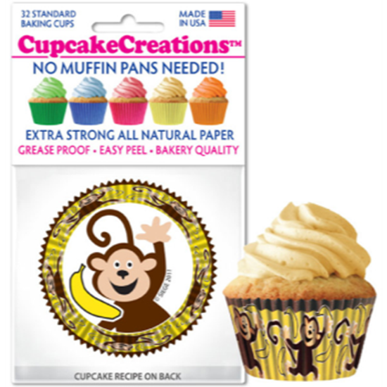 Image sur BAKING CUPS - STANDARD - MONKEY BUSINESS 32/PKG