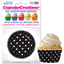 Picture of BAKING CUPS - STANDARD - BLACK AND WHITE POLKA DOTS 32/PKG