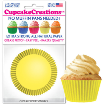 Picture of BAKING CUPS - STANDARD - YELLOW 32/PKG
